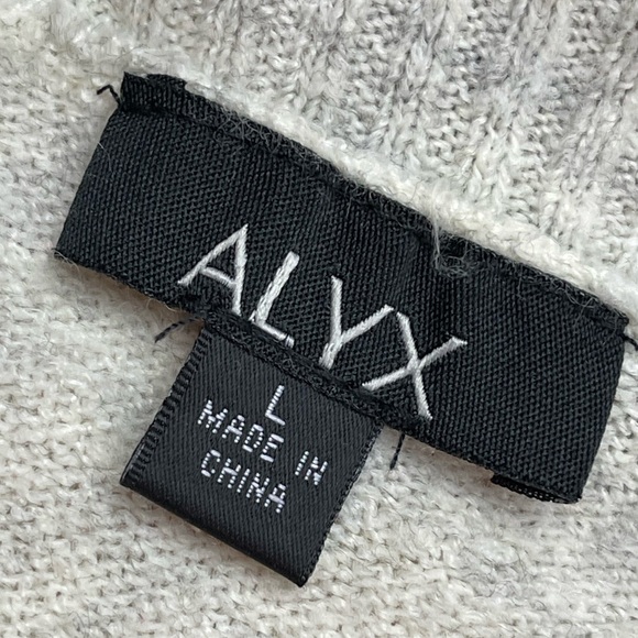 Alyx size large cream gray cowl neck sweater - Picture 6 of 7